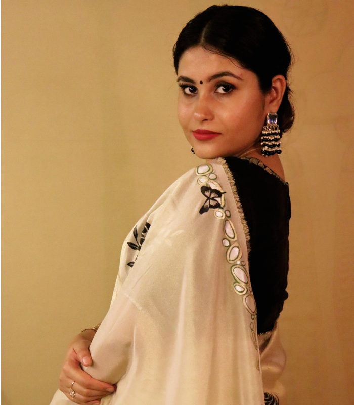 BLACK ROSE JEWEL SAREE-2